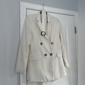 Alice Hope white blazer belted L